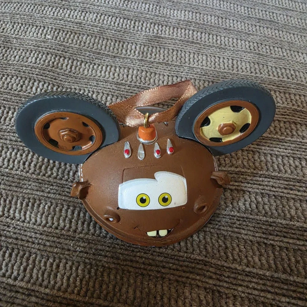 Disney Parks Pixar Cars Tow Mater Mickey Ear Hat Christmas Ornament – Limited Ed